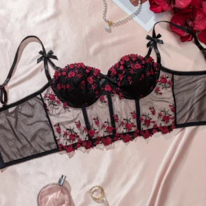 Jardin de Lune – Embroidered Floral Bralette
