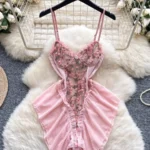 Lune Croisée – Floral Lace Bodysuit